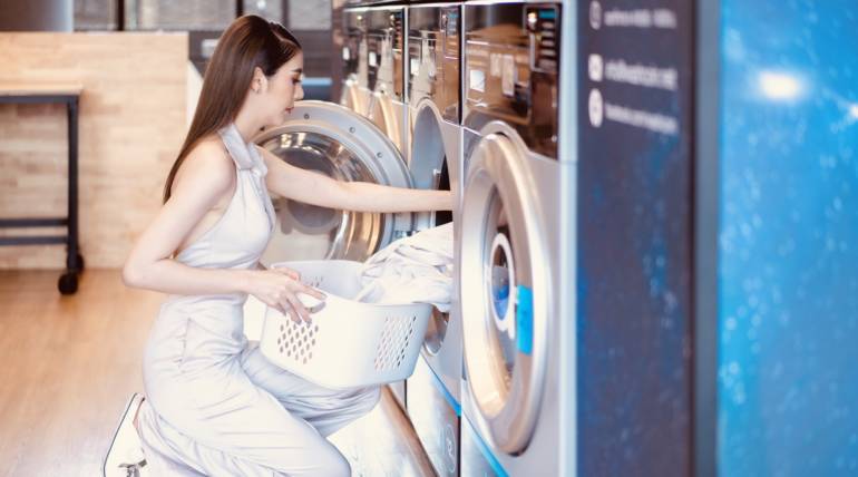 Washing with a front-loading machine